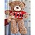 Urso de Pelúcia Teddy 40cm com Roupa Ursinho Fofo Bebê Bear - Imagem 8
