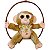 Macaco de Pelúcia Repete Fala Luz Som e Movimento Interativo - Imagem 2