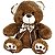 Urso Teddy de Pelúcia Com Laço 20cm Ursinho Fofo Bebê Nicho - Imagem 3