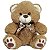 Urso Teddy de Pelúcia Com Laço 20cm Ursinho Fofo Bebê Nicho - Imagem 2