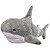 Tubarão de Pelúcia Grande Shark Realista Macio Decoração Mar - Imagem 1
