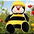 Abelha de Pelúcia com Capuz Plush Antialérgica Macia Bee - Imagem 2