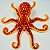 Polvo de Pelúcia Realista Octopus 36cm Macio Plush Mar - Imagem 1