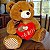 Urso de Pelúcia Grande Com Coração Amor e Laço Luxo - Imagem 6