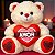 Urso de Pelúcia Grande Com Coração Amor Saudades de Você - Imagem 2