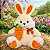 Coelho de Pelúcia Gigante 65cm com Cenoura Super Fofo Bunny - Imagem 1