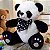 Urso Panda de Pelúcia Sentado Com Laço 30cm Pandinha - Imagem 5