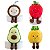 Kit 4 Frutas de Pelúcia Morango Abacate Abacaxi Coco Baby - Imagem 1