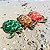 Tartaruga de Pelúcia Marinha 34cm Realista Macia turtle Mar - Imagem 1