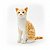 Pelúcia Gato Tigrado Laranja 30cm Gatinho Amarelo Realista - Imagem 3