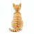 Pelúcia Gato Tigrado Laranja 30cm Gatinho Amarelo Realista - Imagem 5