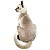 Gato Siamês de Pelúcia 30cm Realista Gatinho Sentado Lindo - Imagem 4