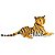 Tigre de Pelúcia 44cm Safari Realista Tigrinho Deitado Tuka - Imagem 6