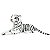 Tigre Branco de Pelúcia 44cm Safari Realista Deitado Tuka - Imagem 2