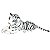 Tigre Branco de Pelúcia 44cm Safari Realista Deitado Tuka - Imagem 7