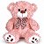 Urso de Pelúcia Com Laço 35cm Ursinho Infantil Bebê Nicho - Imagem 2