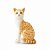 Pelúcia Gato Tigrado Laranja 25cm Gatinho Amarelo Realista - Imagem 1