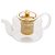 Chaleira de vidro com Infusor dourado - 600ml - Imagem 1