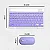 Teclado Sem Fio Bluetooth Recarregável Com Mouse - ROXO - Imagem 8