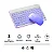 Teclado Sem Fio Bluetooth Recarregável Com Mouse - ROXO - Imagem 9