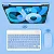 Teclado Sem Fio Bluetooth Recarregável Com Mouse - AZUL - Imagem 2