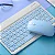 Teclado Sem Fio Bluetooth Recarregável Com Mouse - AZUL - Imagem 3