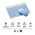 Teclado Sem Fio Bluetooth Recarregável Com Mouse - AZUL - Imagem 9