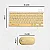 Teclado Sem Fio Bluetooth Recarregável Com Mouse - AMARELO - Imagem 7