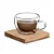 Conjunto Clássico 2 Xícaras de Café com Base de Bambu - Imagem 3