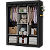 Guarda Roupa Portátil Armazenamento 3 Portas (PRETO) - Imagem 1