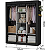 Guarda Roupa Portátil Armazenamento 3 Portas (PRETO) - Imagem 3