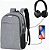 Mochila Executiva para Notebook com Entrada USB Cinza - Imagem 3
