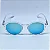 ÓCULOS DE SOL VIBES - TRANSPARENTE FOSCO C/ AZUL ESPELHADO - Imagem 3