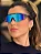 Óculos de Sol Esportivo Speed - Preto e Azul Bebê Camaleão - Imagem 3