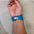 Pulseira Artesanal em Fios de Algodão Sustentável Azul Turquesa - Imagem 2