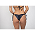 Tanga Biquini Preto Fru Fru Ripple de Amarrar Estampa 3D Black Losangle UVTRIBE - Imagem 3