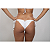 TANGA Biquini Branco Fru Fru Ripple de Amarrar Estampa 3D Snow Snake UVTRIBE - Imagem 3
