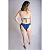 TANGA Biquini de Elástico Duplo na Lateral Shine Blue UVTRIBE - Imagem 2