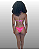 TANGA Cortininha de Amarrar Ripple com Listras LISTRAS VERMELHO E ROSA UVTRIBE - Imagem 4