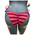 TANGA Cortininha de Amarrar Ripple com Listras LISTRAS VERMELHO E ROSA UVTRIBE - Imagem 7