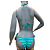 TANGA Cortininha de Amarrar Ripple com Listras AZUL E VERDE CLARO UVTRIBE - Imagem 3