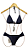 TANGA Biquini Borboleta Azul Marinho Animal Print UVTRIBE - Imagem 2