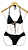 TANGA Biquini Borboleta Preto Animal Print UVTRIBE - Imagem 1