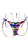 TANGA cortininha com fru fru colorido quadriculado - Imagem 1