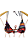 Top Cortininha com fru fru estampa sunset UVTRIBE - Imagem 1