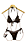 TANGA cortininha com fru fru marrom UVTRIBE - Imagem 2