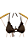 Top Cortininha com fru fru marrom UVTRIBE - Imagem 1