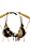 Top Cortininha com fru fru brown e black UVTRIBE - Imagem 1