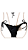 TANGA cortininha com fru fru preto animal print UVTRIBE - Imagem 2