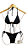 Top Cortininha animal print preto com pedraria UVTRIBE - Imagem 2